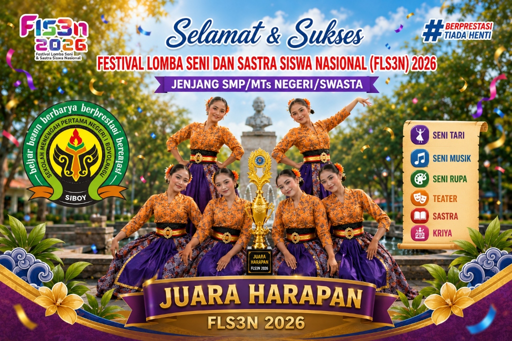 Prestasi Gemilang Seni Tari SMPN 1 Boyolangu Raih Juara Harapan FLS3N 2026 Tingkat Kabupaten